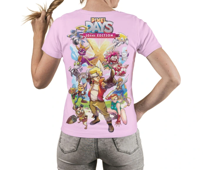 [Femme] T-Shirt Pixel Days 2026 Dos (Noir, XS)