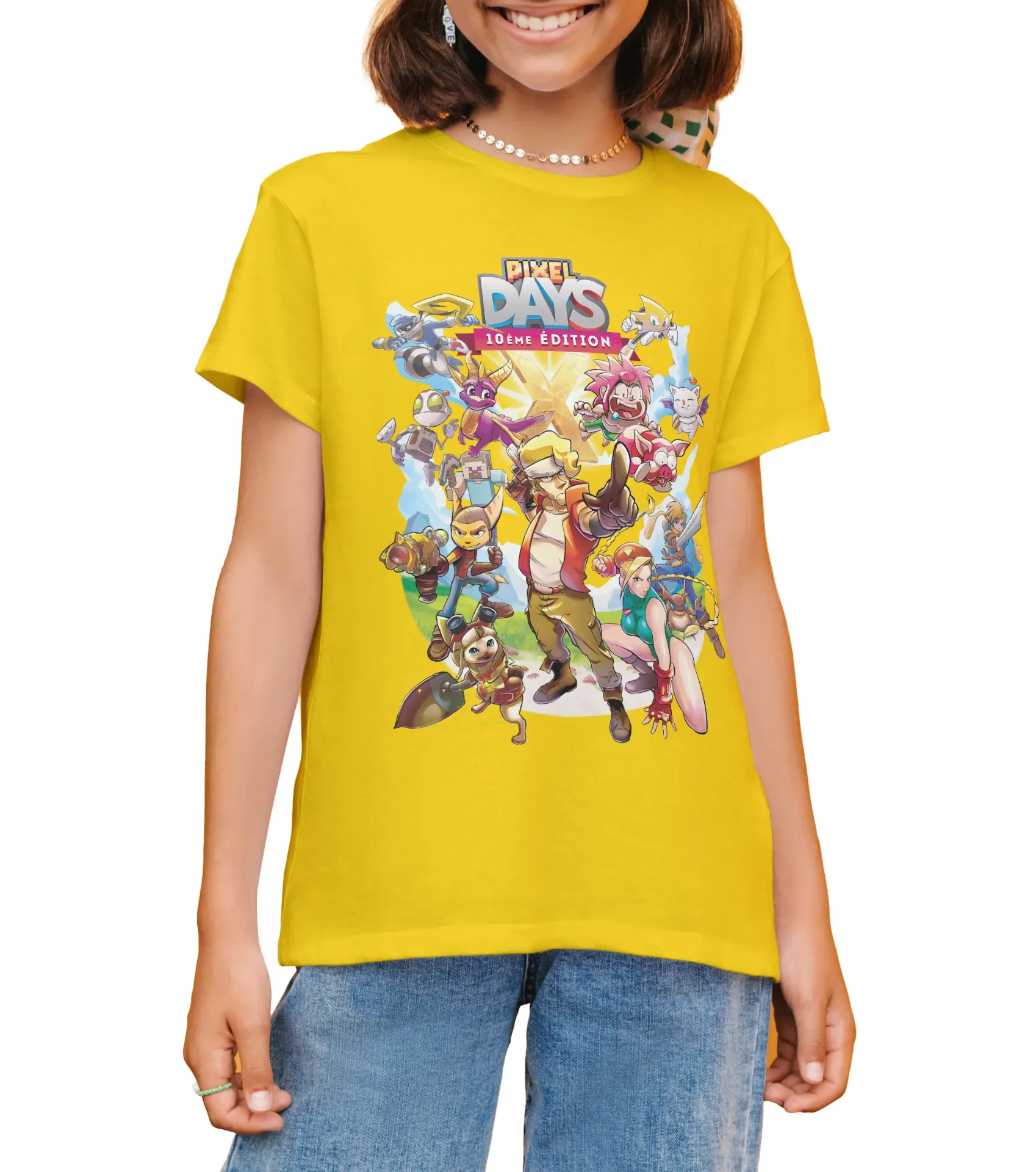 [Enfant] T-Shirt Pixel Days 2026 Torse (Noir, 10/12 ans)