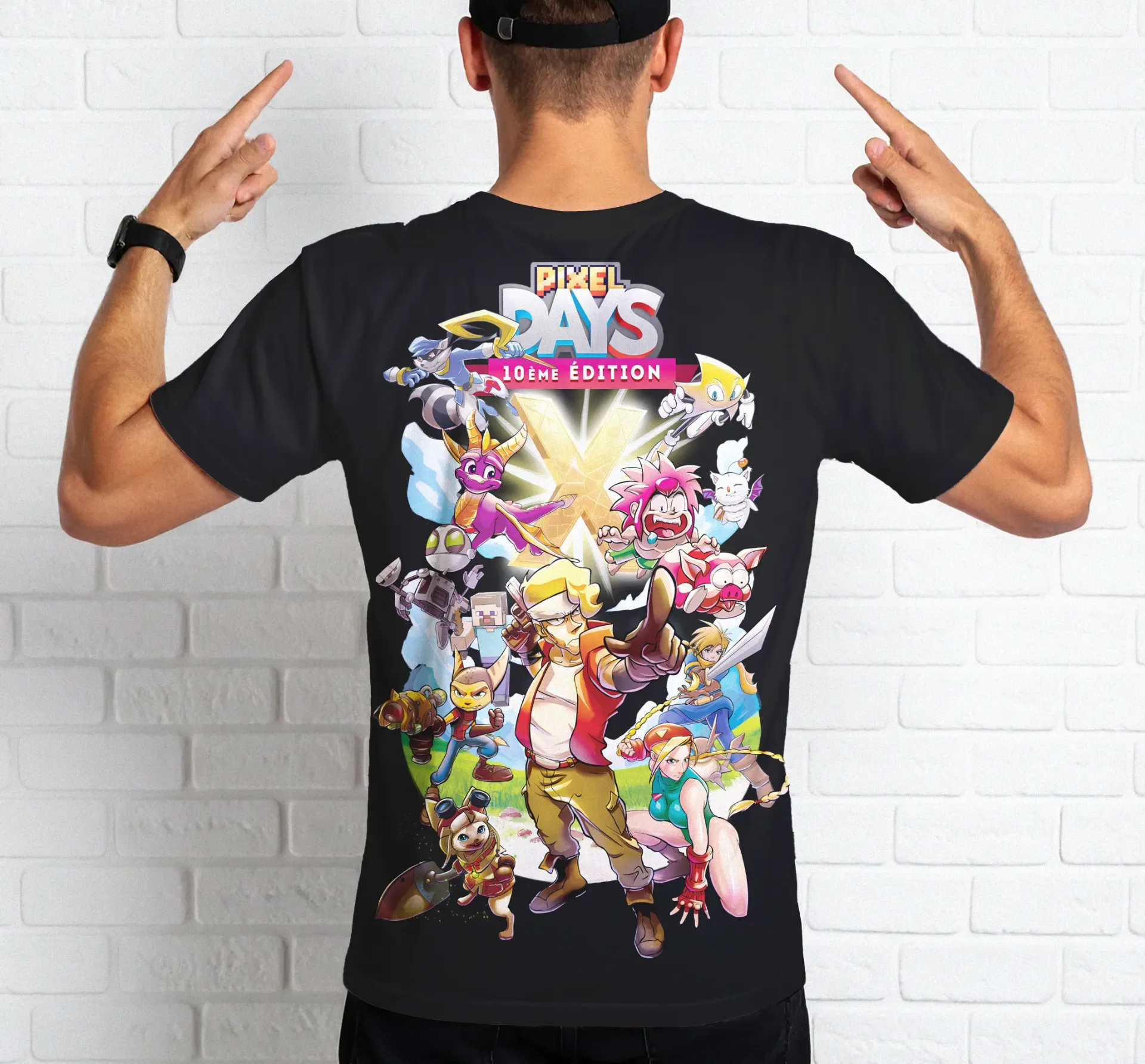 [Unisex] T-Shirt Pixel Days 2026 Full Art (Noir, XS)