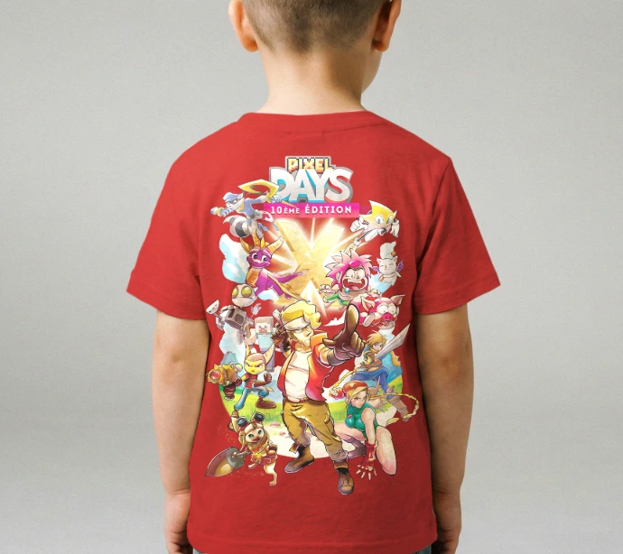 [Enfant] T-Shirt Pixel Days 2026 Dos (Noir, 10/12 ans)
