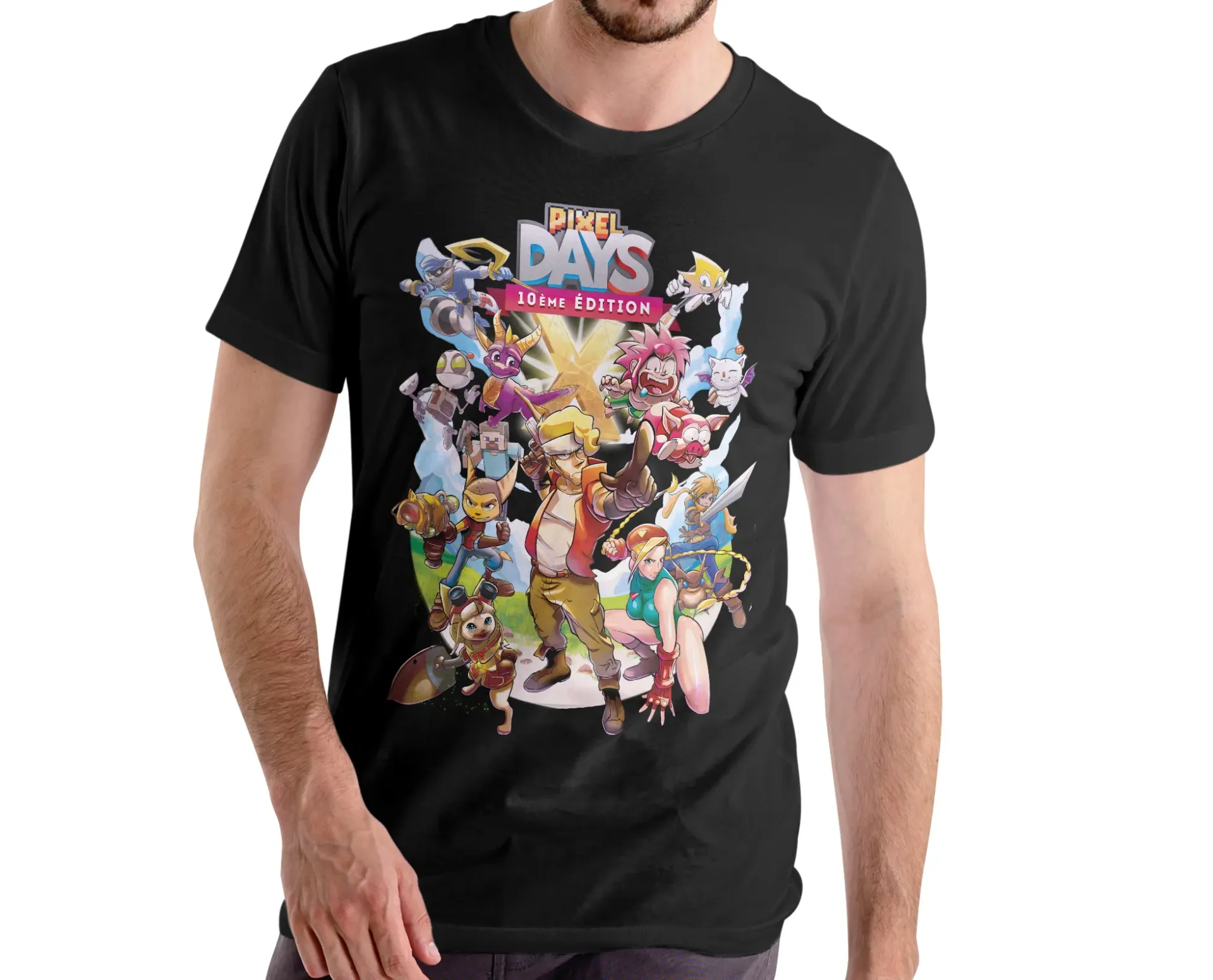 T-Shirt Pixel Days 2026 Torse (Noir, XS)