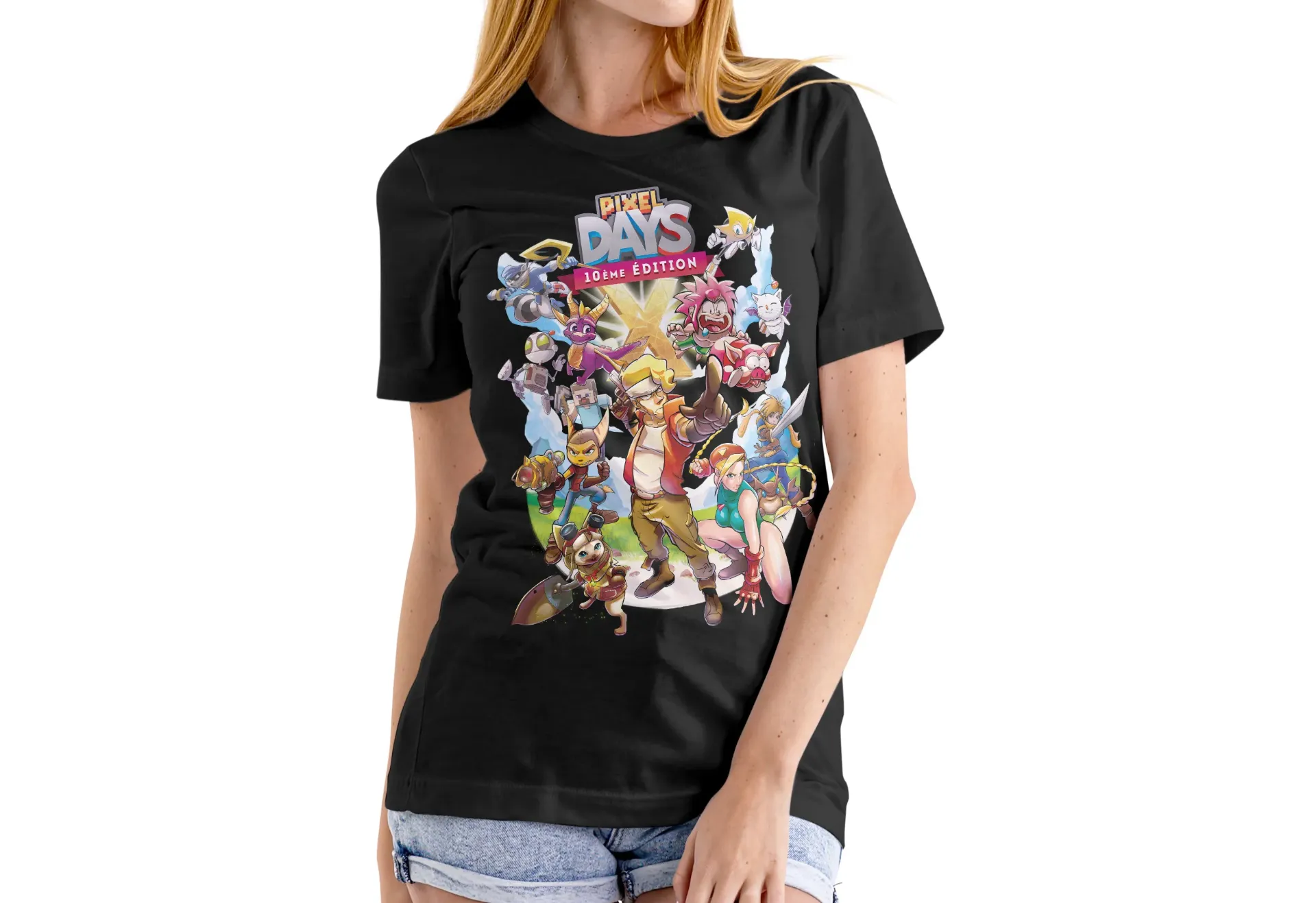 [Femme] T-Shirt Pixel Days 2026 (Avant) (Noir, XS)